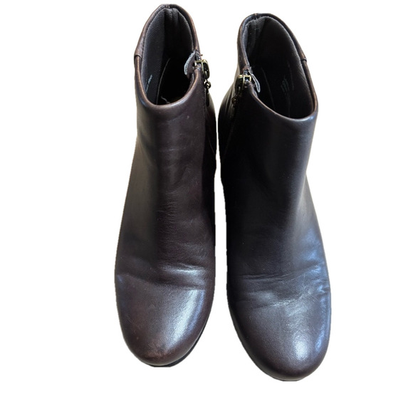 Trotters soft Leather women’s ankle boots, zippered, dark brown #M - Picture 6 of 7